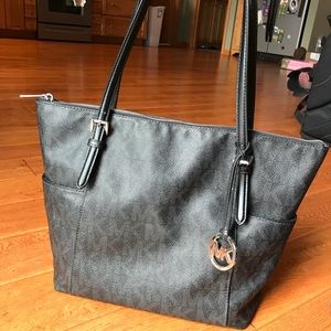 Michael Kors black tote purse